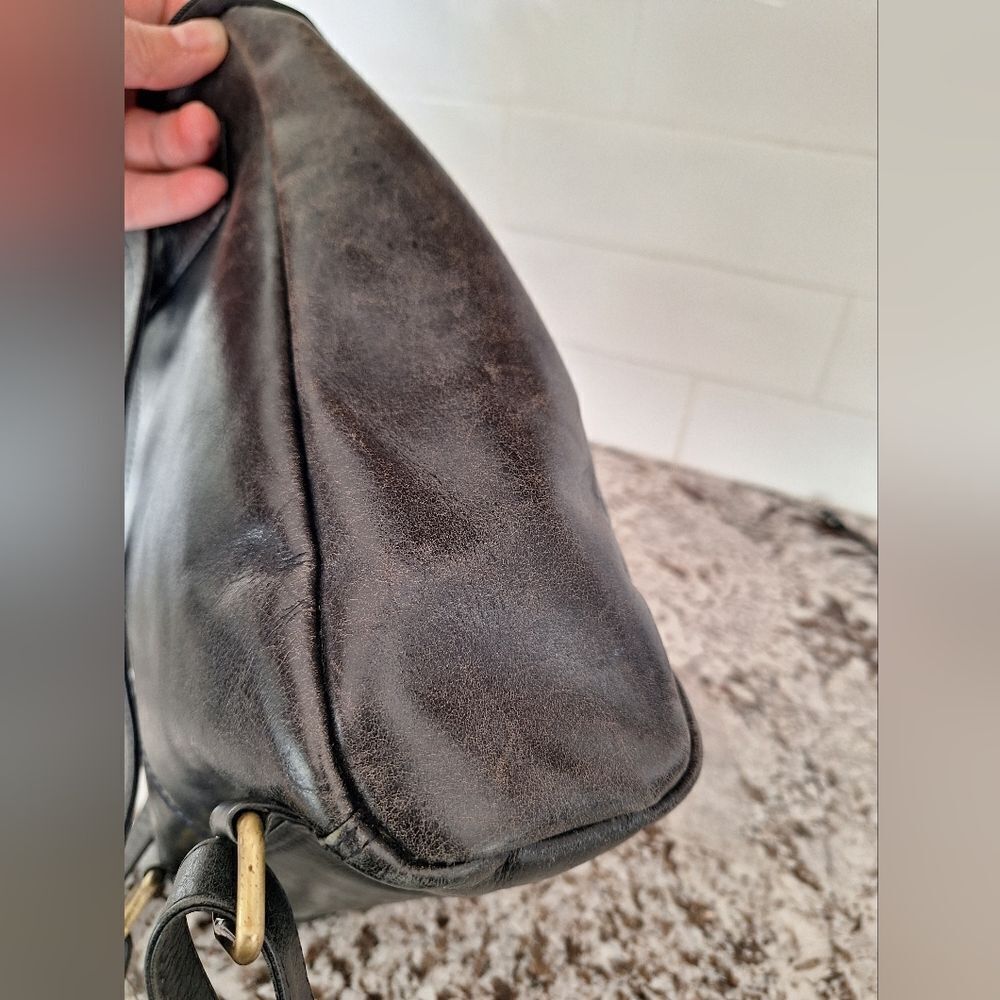 Brown leather backpack‎ - Picture 3 of 9